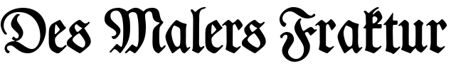 Des Malers Fraktur