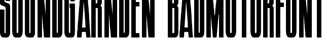 Soundgarnden Badmotorfont