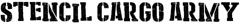 Stencil Cargo Army