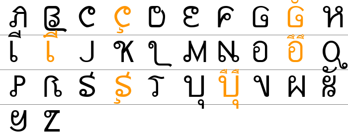 AW_Siam  English not Thai Büyük Harfler