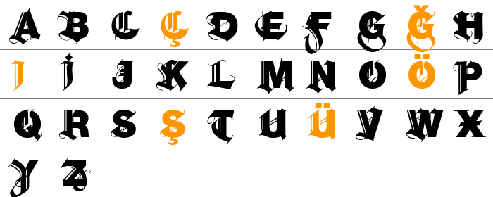 Hel Grotesk Gothiq Küçük Harfler