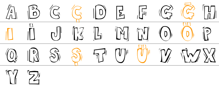 Skrotfont Küçük Harfler