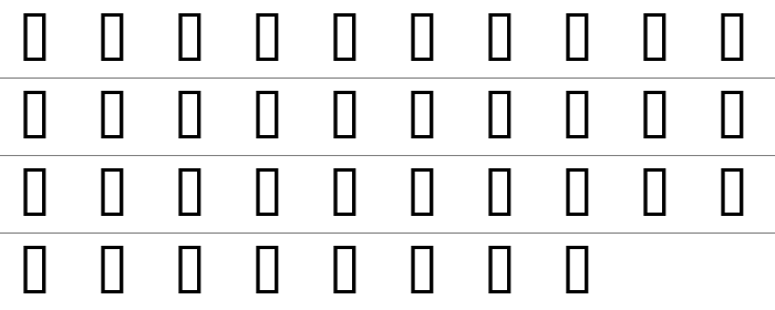 Skrotfont Rakam ve İşaretler