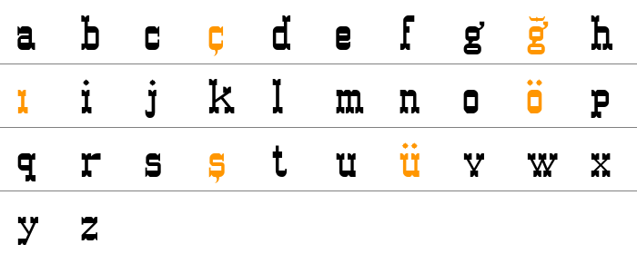 Western Küçük Harfler