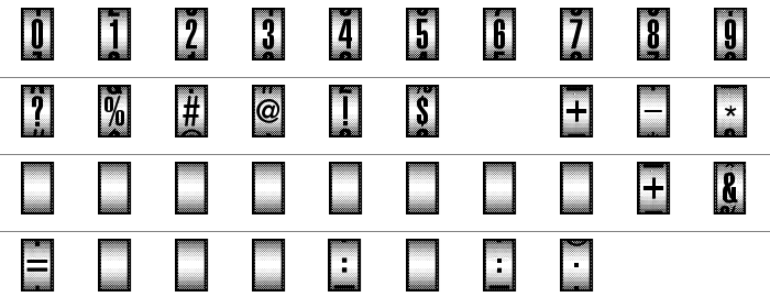 Counter-Dial Rakam ve İşaretler