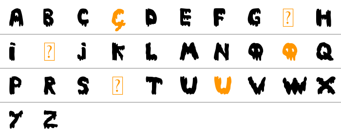 Ebola Font Büyük Harfler