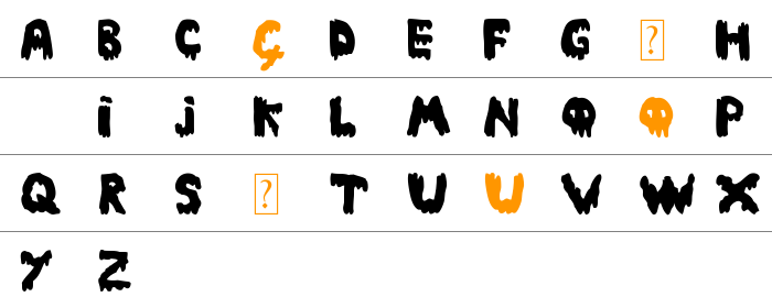 Ebola Font Küçük Harfler