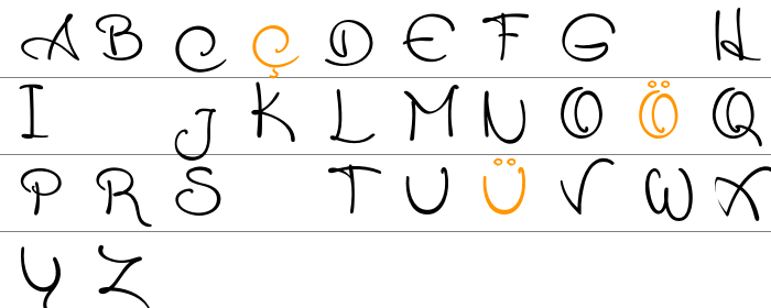 Heleno que se aprende Script Büyük Harfler
