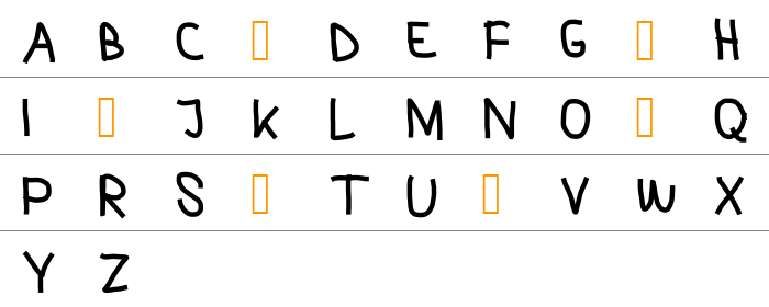 Purky Handwriting Büyük Harfler