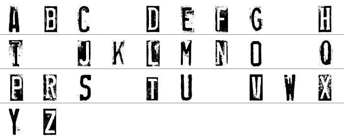 Rubber Stamp Büyük Harfler