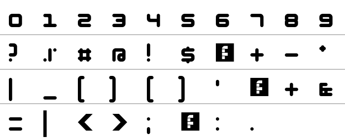 The Hummel Font Rakam ve İşaretler