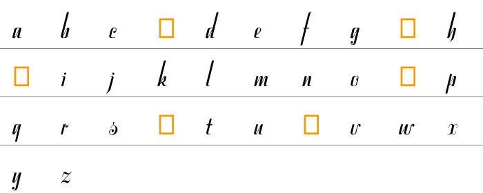 Variante Initials Küçük Harfler