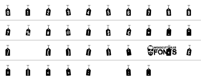 Woodcutter Tags on a Rope Rakam ve İşaretler